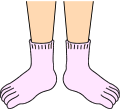 素足を避け、靴下を履いて、傷から足を守りましょう